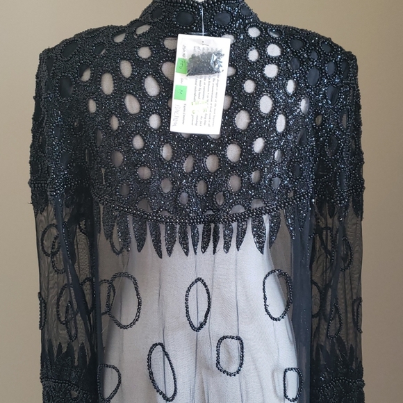 VTG long, beaded evening jacket - Picture 6 of 8